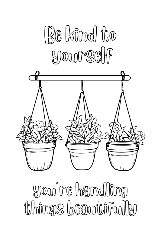 House Plants Coloring Sheet 10 Page Bundle DIGITAL DOWNLOAD