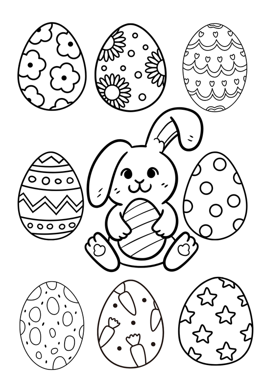 Easter Coloring Sheet 10 Page Bundle DIGITAL DOWNLOAD